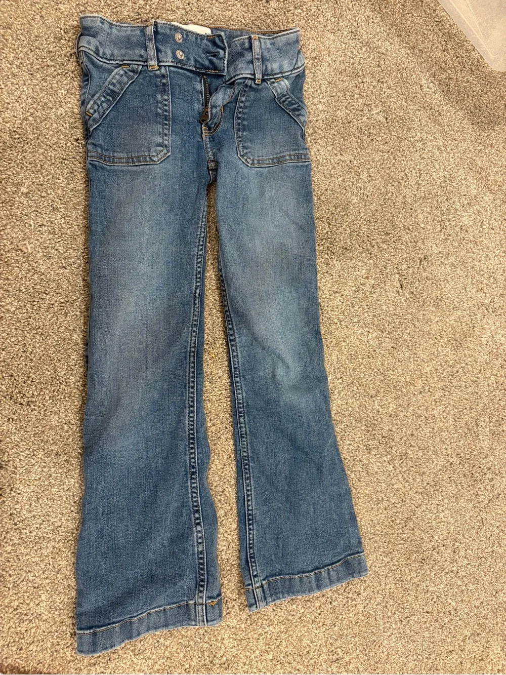 Kids Blue Denim Jeans - Classic Straight Fit size 5/6 Long